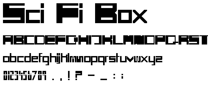 SCI FI BOX font